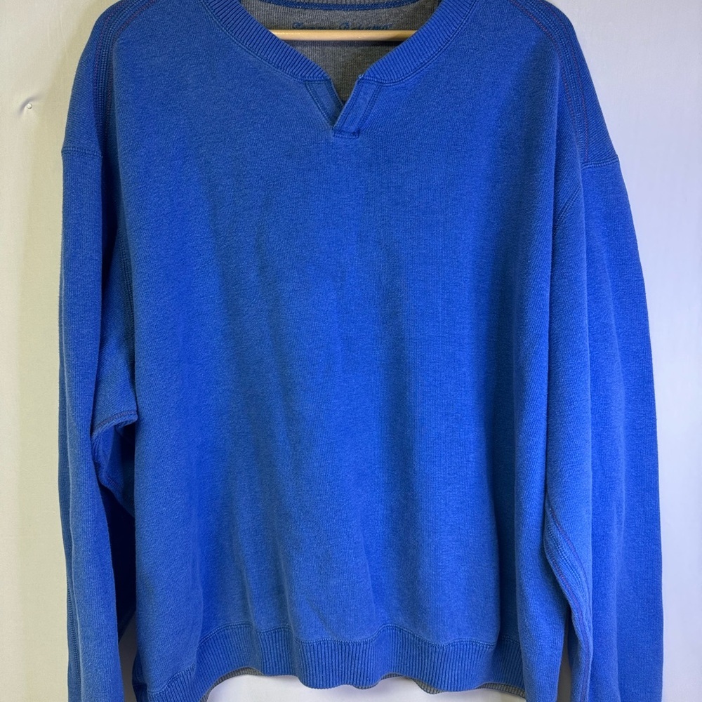 Tommy Bahama Blue V-Neck Sweater XXL